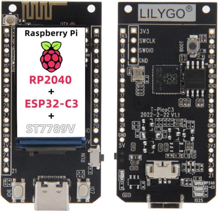 Produktbild Lilygo T-PicoC3 ESP32-C3 RP2040 Dual MCU mit 1.14 Inch Display