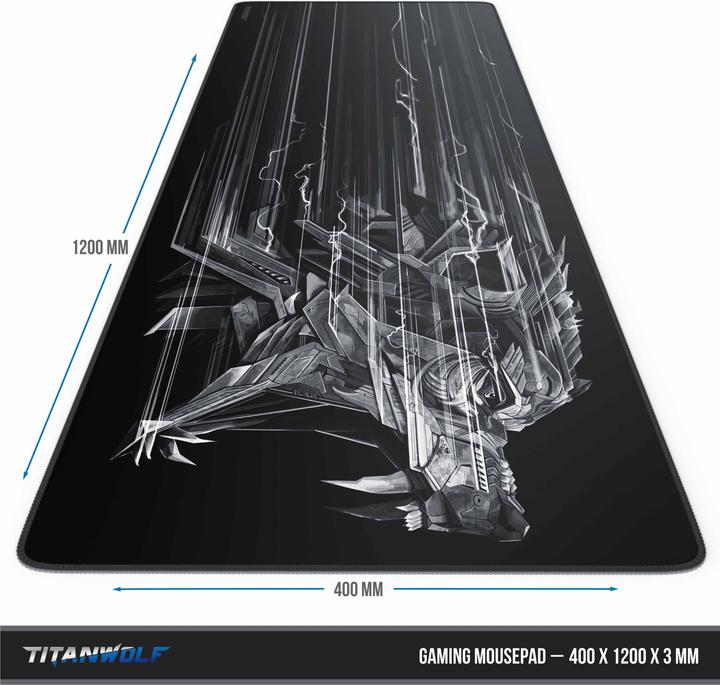 Produktbild Titanwolf Gaming Mauspad, XXXL Speed Mausmatte 1200 x 400 mm, Geschwindigkeit & Präzision, Epsilon (3XL)
