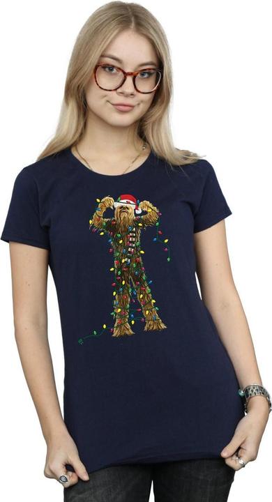 Immagine prodotto Star Wars Chewbacca Christmas Lights Maglietta Donna (L)