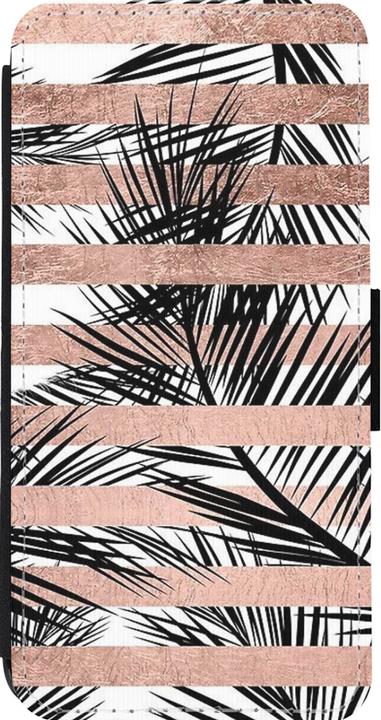 Immagine prodotto PhoneLook Copertina del portafoglio nero Palme a strisce dorate (Apple iPhone 14 Pro Max)