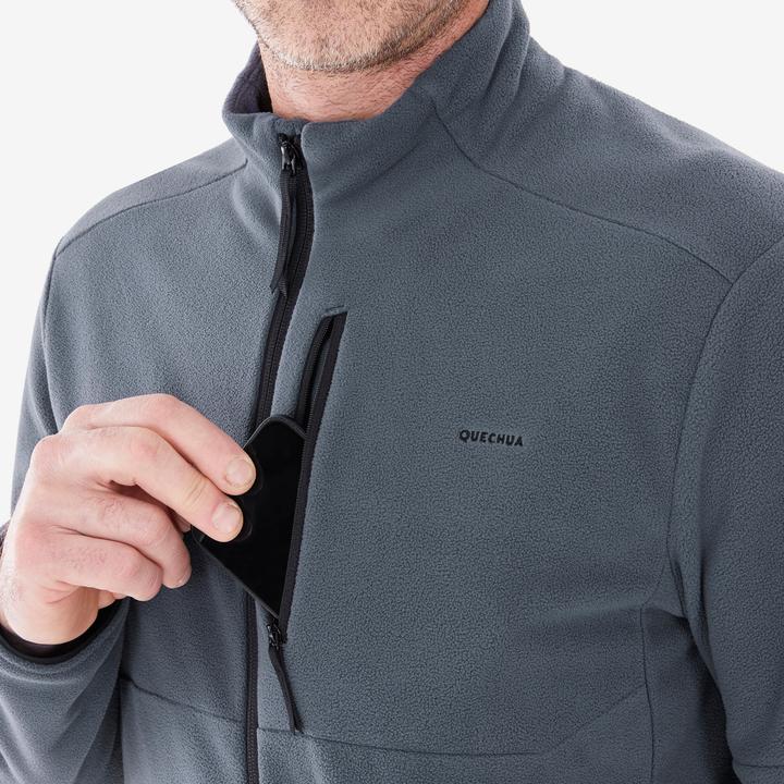 Actual product image Quechua Mh 500 Hiking Fleece Jacket Abyss Grey (XL)