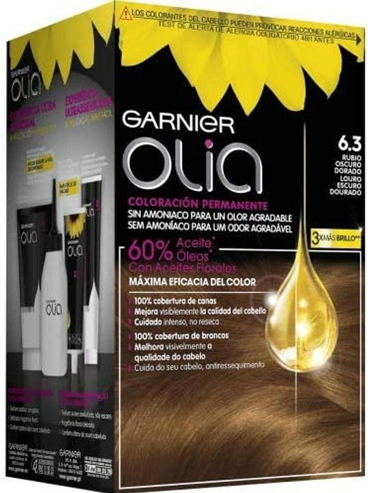 Produktbild Garnier OLIA Coloración Permanente #6,3 Rubio Oscuro Dorado 4 pz (6,3 Rubio Oscuro Dorado 4 pz)