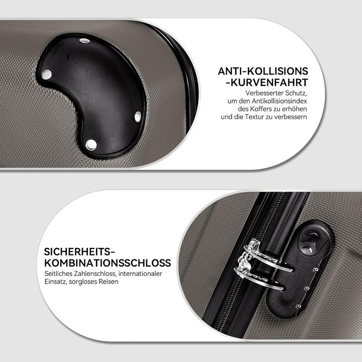 Actual product image Beibye 3-teiliges Hartschalenkoffer-Set (110 l, Hand luggage (up to 50 litres), M (50 - 90l), L (90 - 115l))