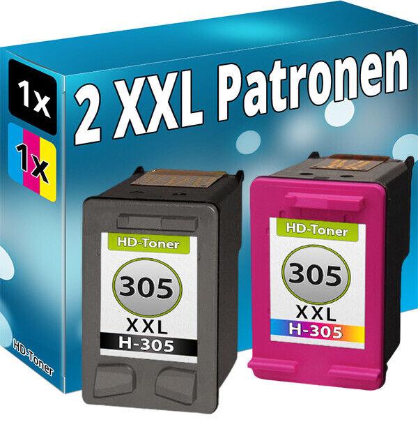 Produktbild Druckfuxx 2x Tinte Patronen für HP 305 XL DeskJet Plus 4110 4120 4122 4130 4134