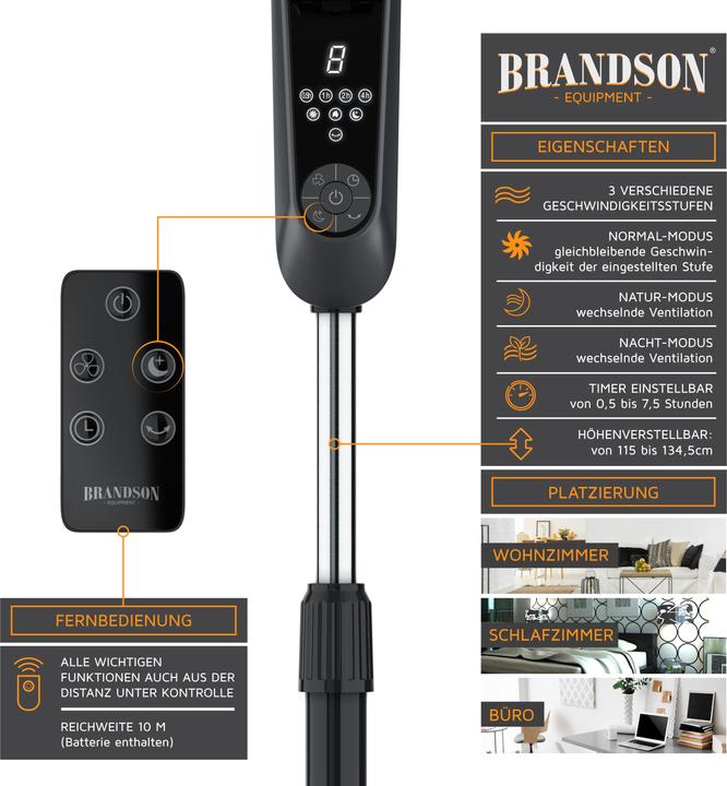 Produktbild Brandson Standventilator 303368 (70 dB)