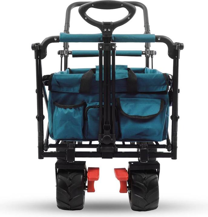 Actual product image Fuxtec Strand-Bollerwagen FX-CTB800 mit UV-geschütztem Sonnendach,Schiebegriff & Innenraumverlängeru