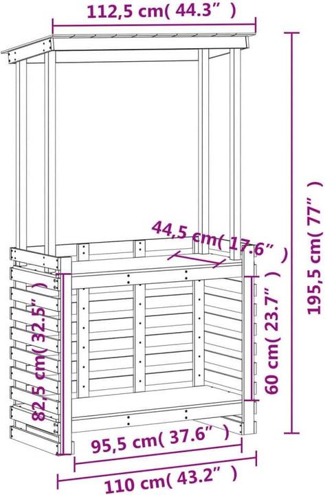 Actual product image VidaXL Garden bar with roof (57 cm)