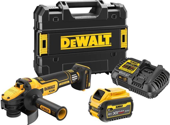 Produktbild DeWalt 125 mm 18V Li-Ion 1x6,0Ah XR FELXVOLT (DCG409VST1-QW) Akkuschleifer, TST (125 mm)