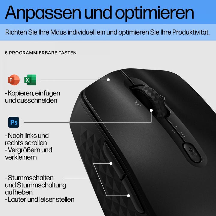 Produktbild HP 425 - Maus - programmierbar - 7 Taste (Kabellos)