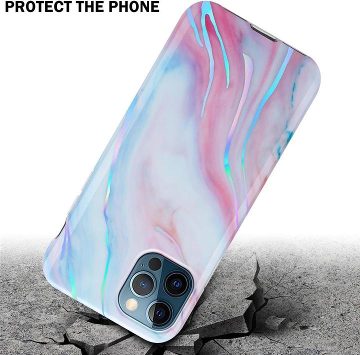 Produktbild Cadorabo IMD TPU Bunter Marmor Cover (Apple iPhone 12 Pro Max)