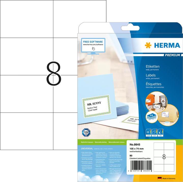 Productafbeelding HERMA Universele etiketten A4