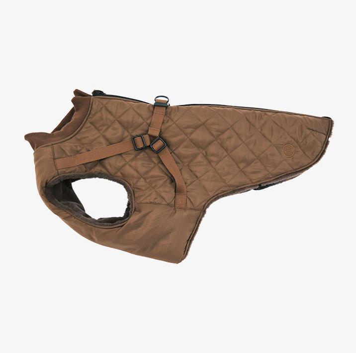 Actual product image Pet & Co. Ruby - Padded coat with harness - Brown (Dog coat)