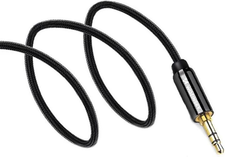 Productafbeelding Wozinsky universele mini jack kabel 2x AUX kabel 1,5 m zwart (1.50 m)