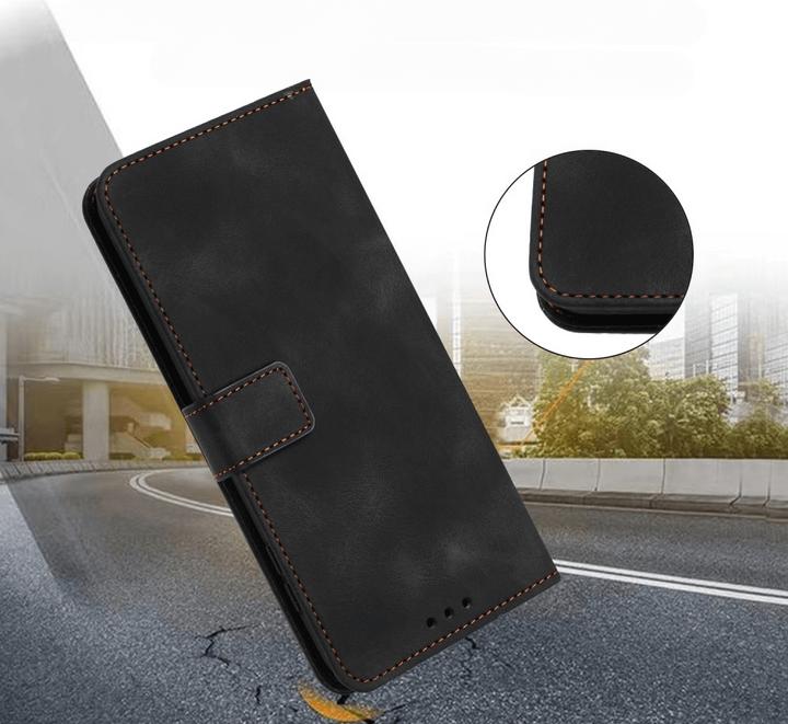Actual product image Cover-Discount Galaxy A55 - Suede look case in vintage design (Samsung Galaxy A55)