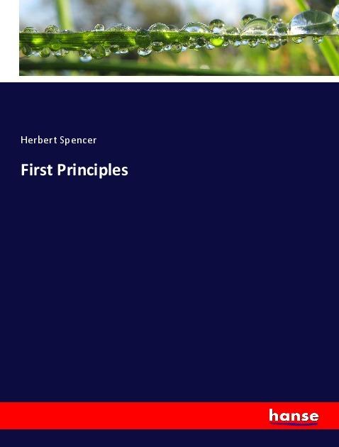 Produktbild First Principles (Deutsch, Herbert Spencer, 2017)