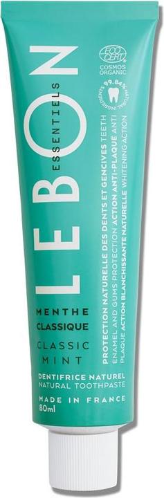 Actual product image Lebon Organic toothpaste classic mint (80 ml)