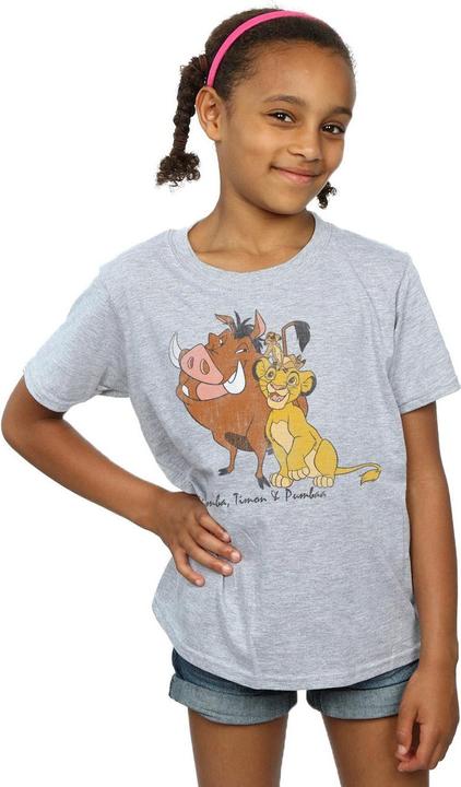 Immagine prodotto Disney The Lion King Classic Simba, Timon And Pumbaa Maglietta Ragazze (152, 158)