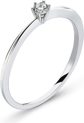 Image du produit Natsumi Schmuck Bague diamant or blanc 18C/750 0.10 ct H si (50, Or 750/18 K)