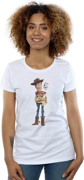 Actual product image Disney Womens/Ladies Toy Story 4 Woody And Forky Cotton T-Shirt (XXL)