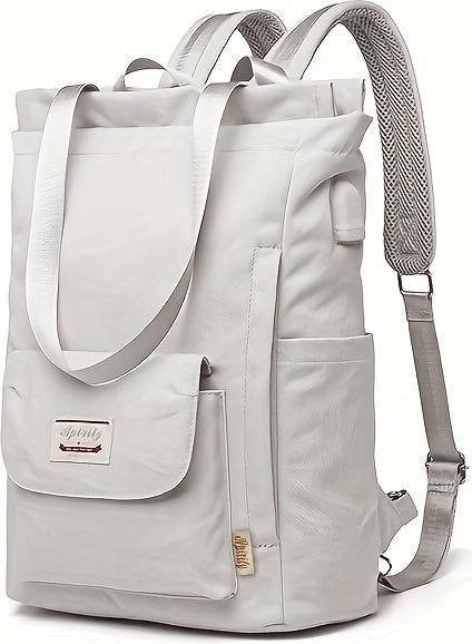 Produktbild Only-Bags.Store Unisex-Rucksack, lässige Umhängetasche mit USB-Ladeanschluss, Schulranzen, Daypack für