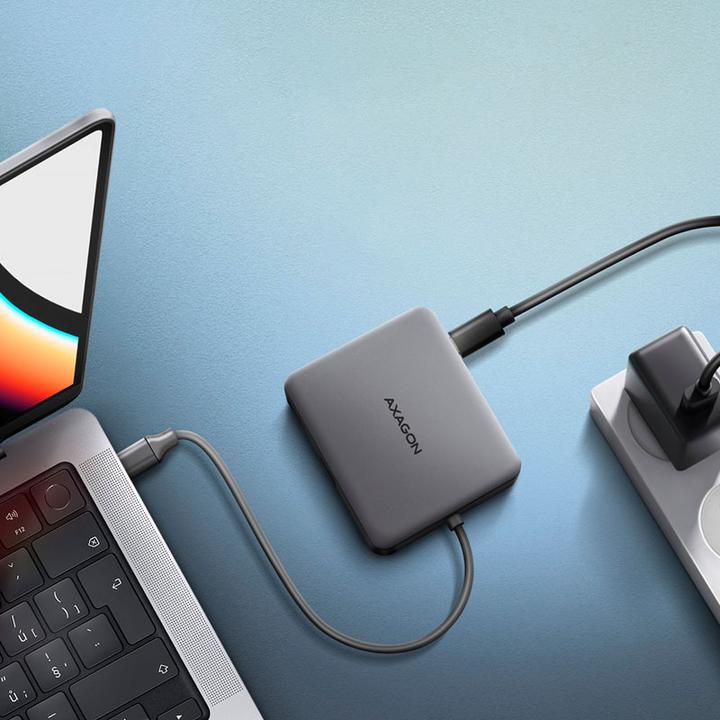 Actual product image Axagon HMC-5HL 2xUSB-A 4K HDMI GLAN PD100W USB-C (USB-C, 4 Ports)