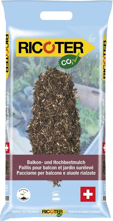 Image du produit Ricoter Paillis pour balcon surélevé (15 l, Sol sans tourbe)