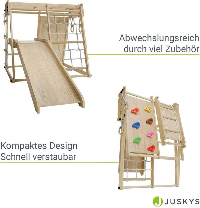 Actual product image Juskys Klettergerüst mit Rutsche