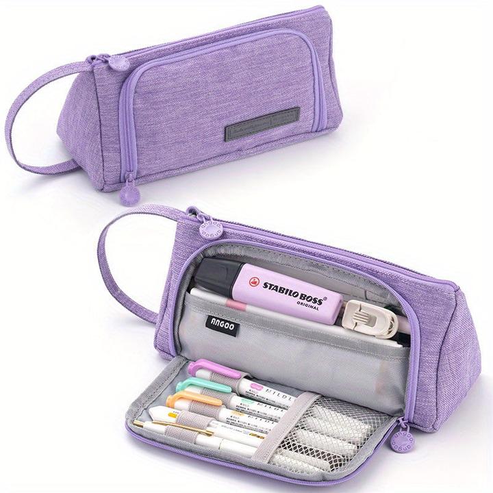 Image du produit Only-Bags.Store Étui à crayons à fenêtre triangulaire étui à crayons de grande capacité étui à crayons à la mode