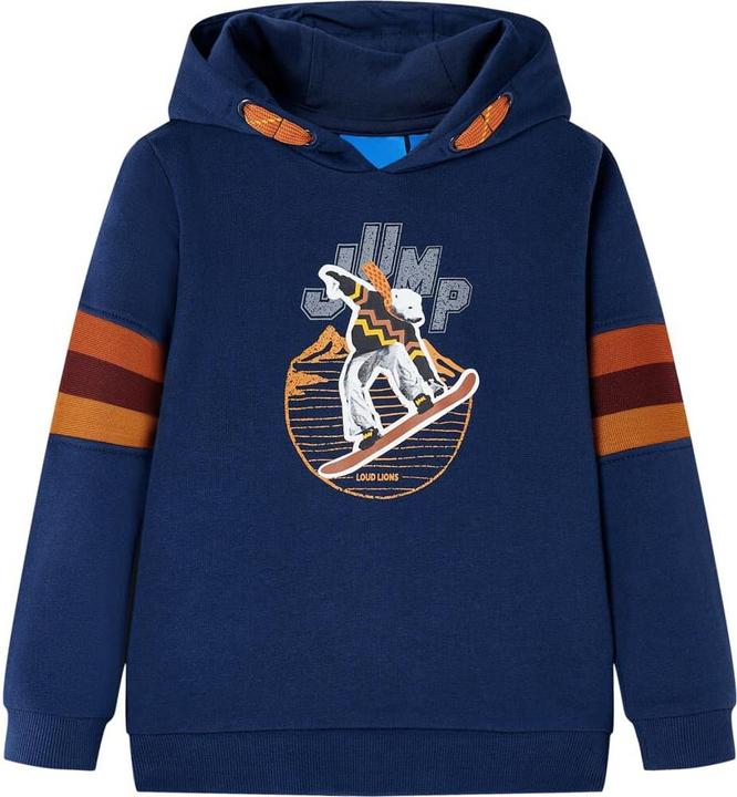 Immagine prodotto VidaXL Felpa con cappuccio per bambini blu navy 128,Materiale: 92 (128)