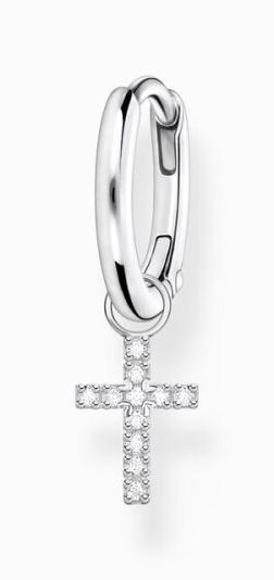Produktbild Thomas Sabo Einzel Creole mit Kreuz Anhänger Silber (925er Silber)