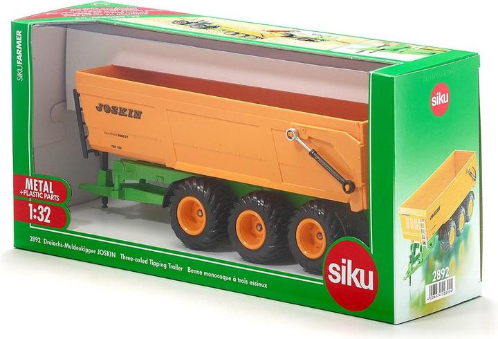 Immagine prodotto Siku 2892 Joskin 3-Wiels Anhänger mit kippbarer Schaufel 01:32