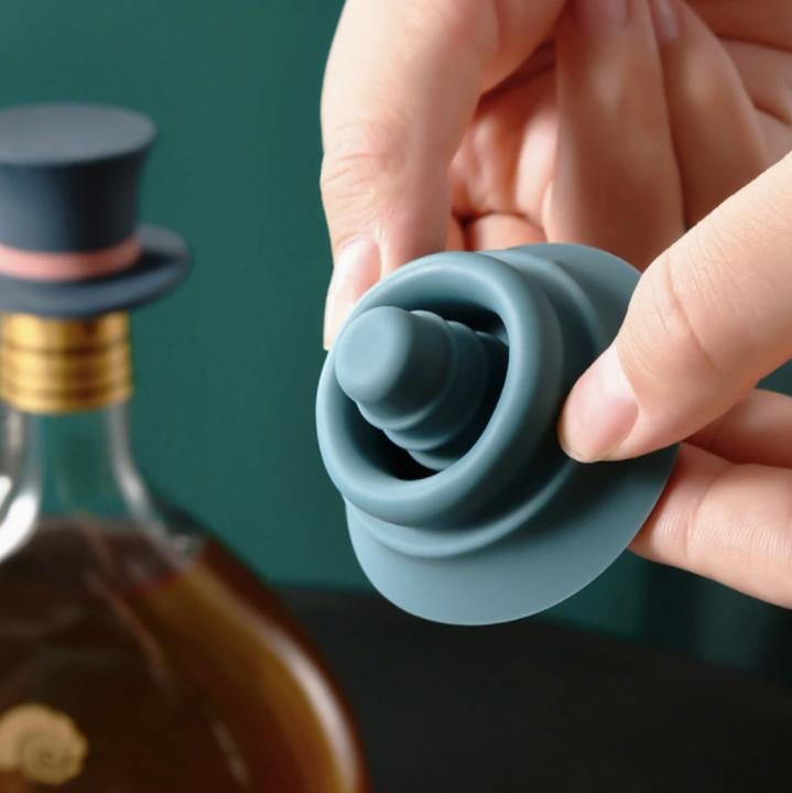 Actual product image Homerely Wine stopper and cap Magic Hat blue (Wine stopper)