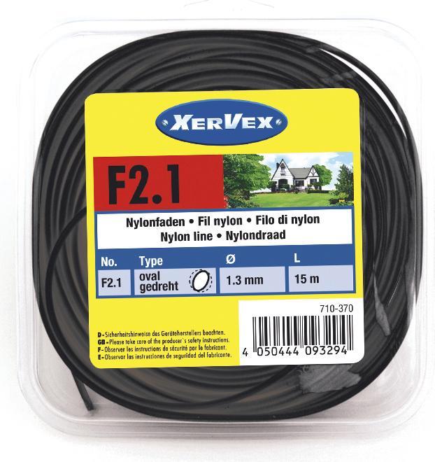 Image du produit Ratioparts Fil de coupe en nylon H.G. 1,6 mm x 15 m, 710-069 (Tondeuse à gazon, Fil de coupe + bobine de fil)