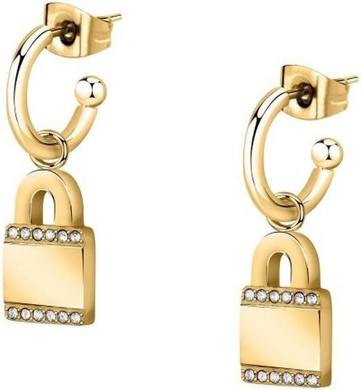 Actual product image Morellato Gold-plated hoop earrings Padlocks 2 in 1 Mascotte SAVL09