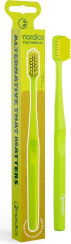 Actual product image Nordics Eco Toothbrush Premium PLA Green - (Soft)