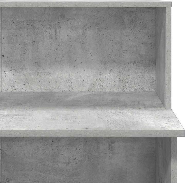 Actual product image VidaXL Reception counter concrete grey 100x50x103.5 cm wood-based reception counter