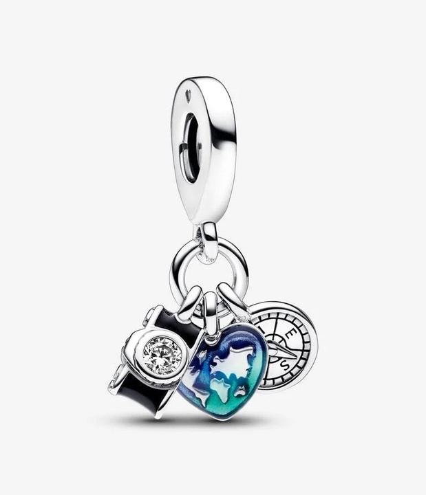 Image du produit Pandora Caméra Coeur & Boussole Triple (Argent 925)