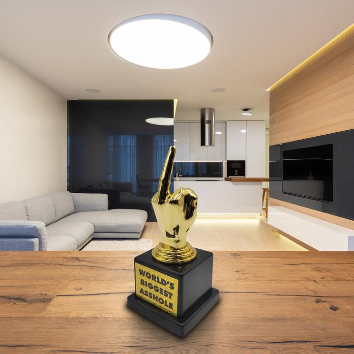 Actual product image Thumbs Up Mad Monkey - TROPHY "World's Biggest Asshole"