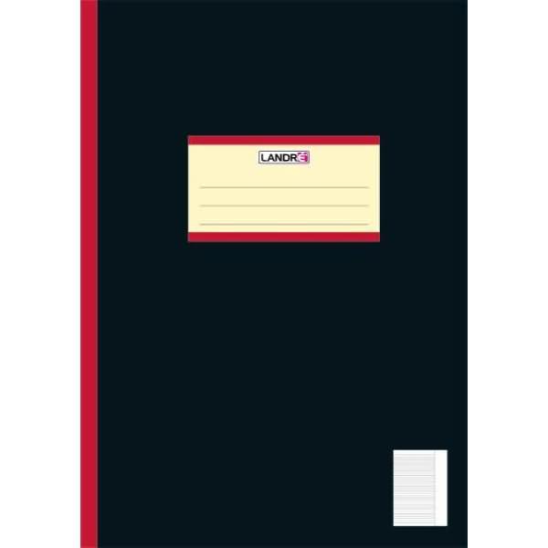 Actual product image Landré A4 2-fold-saddle stitching exercise book (A5, Lined, Hardcover)