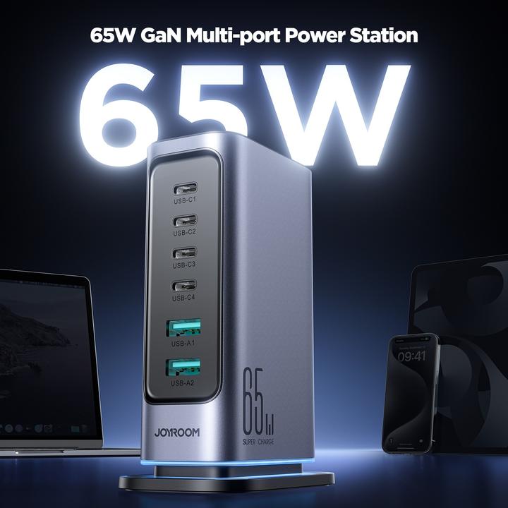 Produktbild Joyroom 6 in 1 Multi USB charger (65 W)