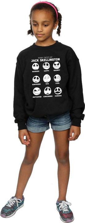 Produktbild Disney Nightmare Before Christmas The Many Faces Of Jack Sweatshirt Mädchen (140, 146)