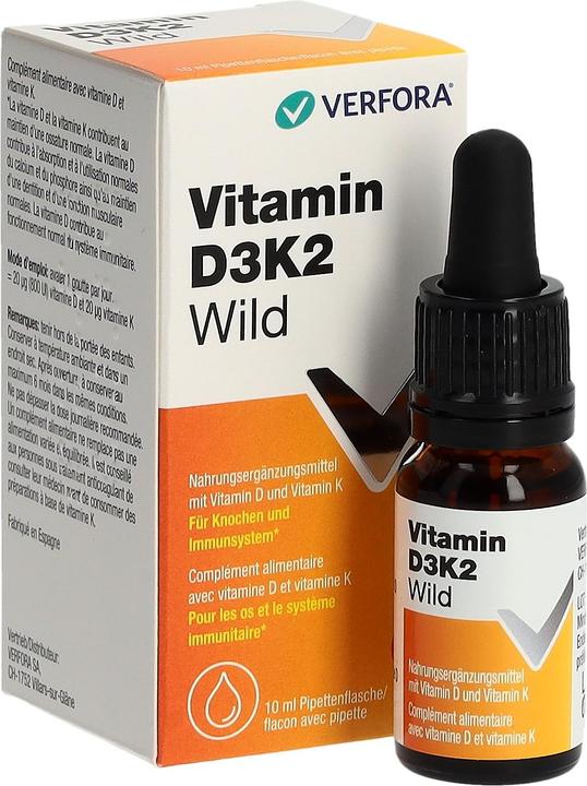 Produktbild Verfora Vitamin D3K2 Wild (10 Stück, Tropfen)