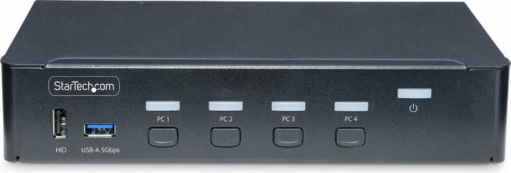 Actual product image StarTech com 4-Port DisplayPort KVM Switch, Single 4K 60Hz Monitor, 6x USB Ports, Push-Button & Hotk