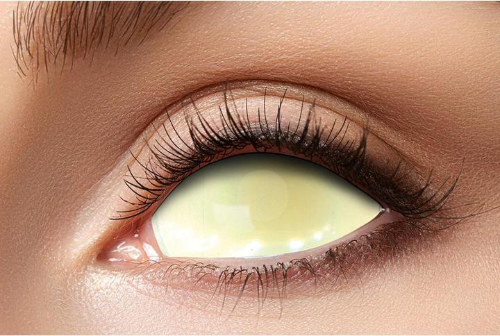 Actual product image Eyecatcher Sclera Dead Eye contact lenses (Yellow, White)