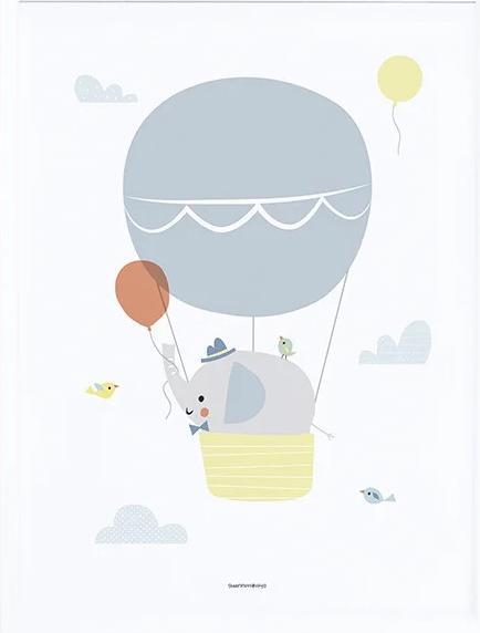 Image du produit Lilipinso Poster éléphant avec cadre (30 x 40 cm)