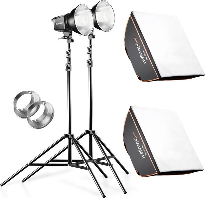 Walimex pro Pro 2er Set Daylight 250S Inkl. Softbox und Stativ