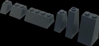 Image du produit LEGO MOC Tuiles gris clair/gris foncé mélangées - Construire montagne/rocher - NOUVEAU! Quantité 2 (LEGO Classic)