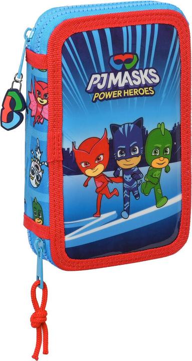 PJ Masks Doppel-Federtasche Blau 12.5 x 19.5 x 4 cm (28 Stücke)
