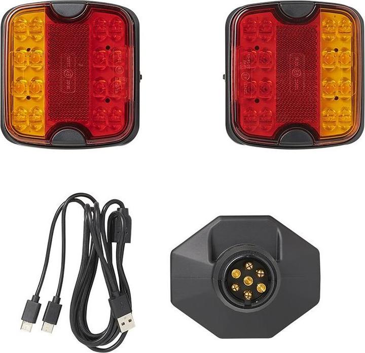 Produktbild ProPlus Rückleuchten-Set LED mit Magnet kabellos (Bluetooth) 7-polig