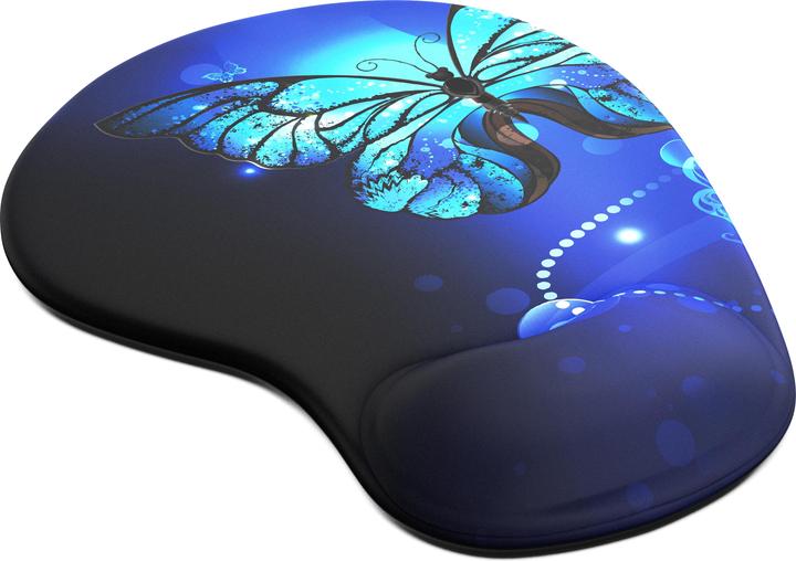 Image du produit CSL Tapis de souris avec coussinet en gel & repose-poignets, tapis de souris confort Office, butterfly